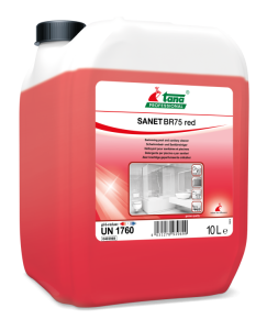 Środek czyszczący do sanitariatów i basenów SANET BR 75 red 10 L